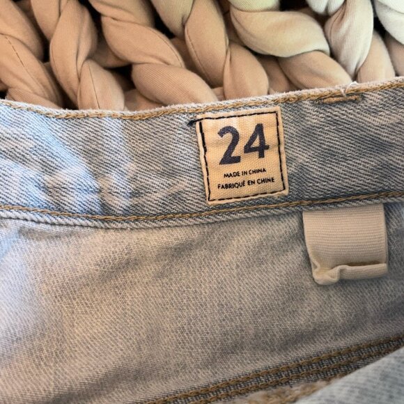 Free People We the Free denim sidecar skirt 24 0 light wash - Picture 11 of 13